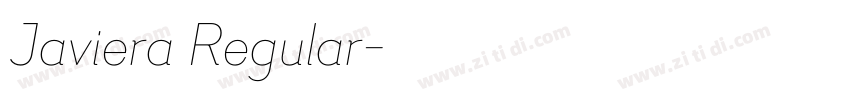 Javiera Regular字体转换